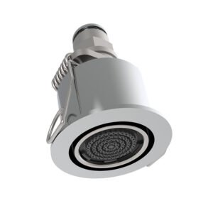 Concealed micro  shower head with spring fastening system