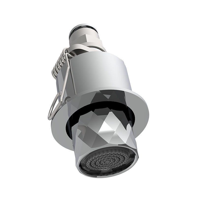 Concealed micro  shower head with spring fastening system, Texture X