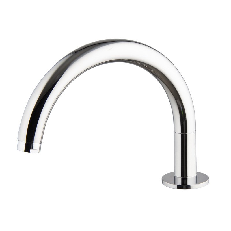 Deck mounted bath spout