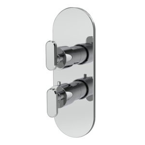 Thermostatic mixer for concealed installation with 2/3 outlets diverter