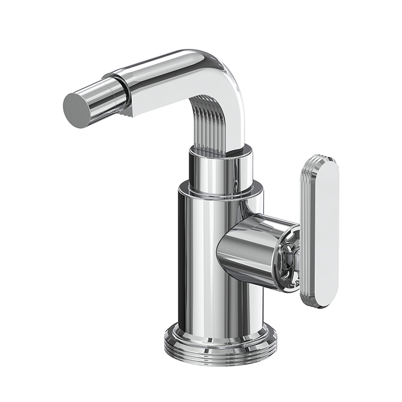 Three-holes bidet mixer with swivel spout