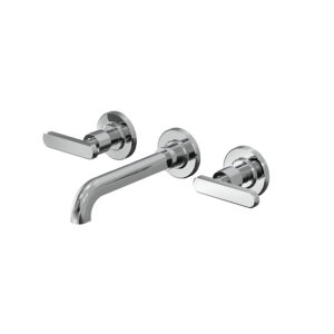 FIMA Carlo Frattini Wall mounted three-holes basin mixer - F1331L-5-WALL-MOUNTED-THREE-HOLES-BASIN-MIXER