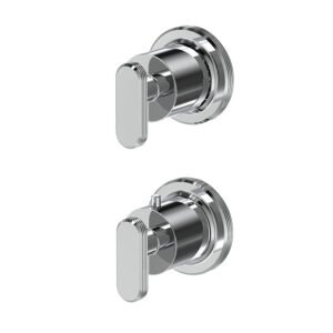 Thermostatic mixer for concealed installation with 2 outlets diverter