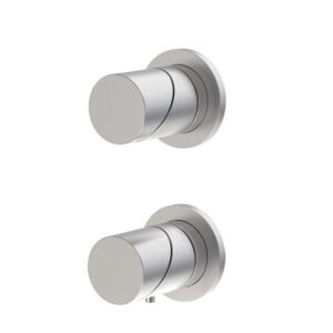 Thermostatic mixer for concealed installation with 2 outlets diverter