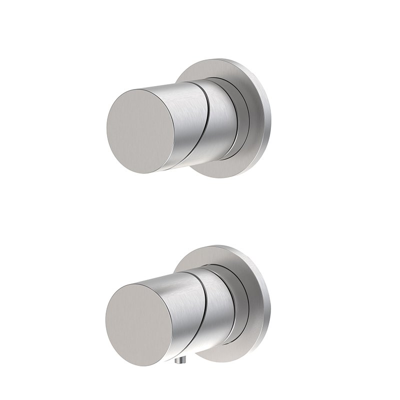 Thermostatic mixer for concealed installation with 2 outlets diverter