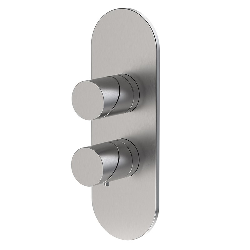 Thermostatic mixer for concealed installation with 2/3 outlets diverter