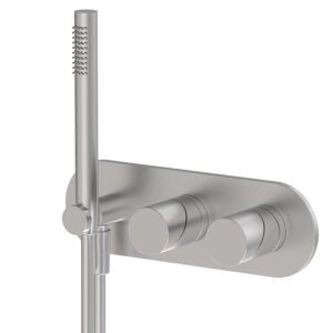 Single lever bath and shower mixer for concealed installation 2 outlets with shower set