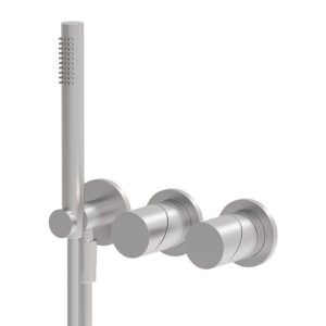 Single lever bath and shower mixer for concealed installation 2 outlets with shower set