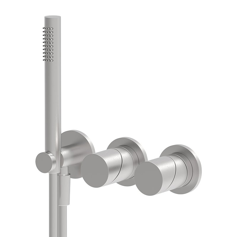 Single lever bath and shower mixer for concealed installation 2 outlets with shower set