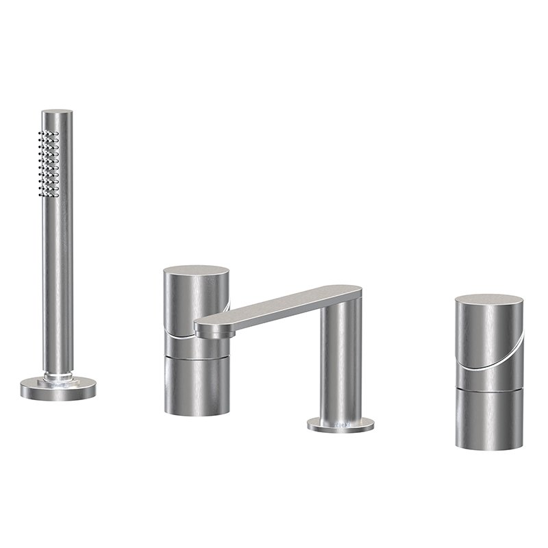 Deck mounted bath mixer