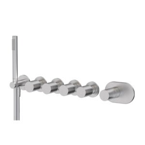 Built-in single lever bath/shower mixer with four outlets